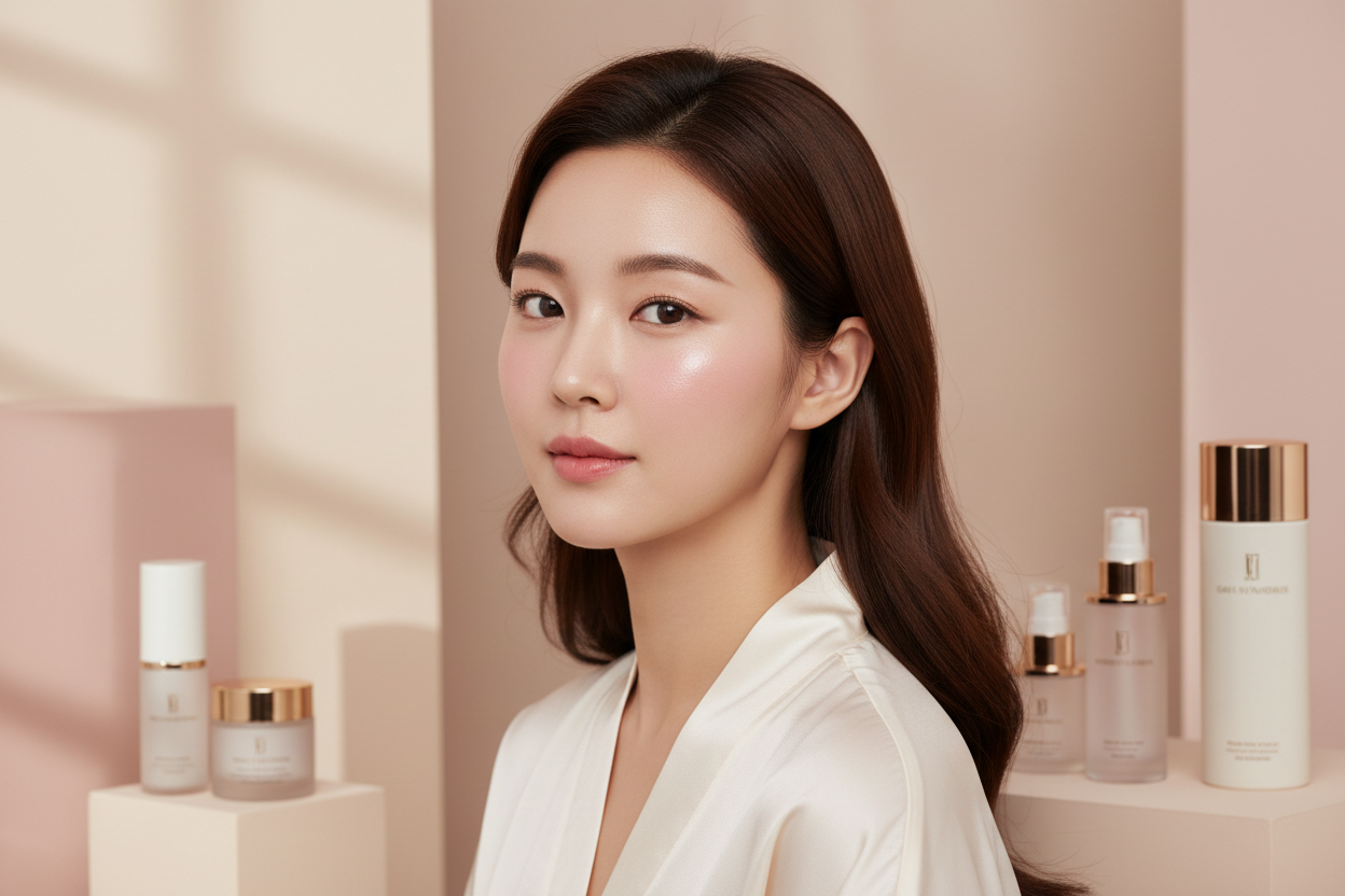 Home page image need it to go with my theme and colors needs to be a skin care model and she needs to be pretty